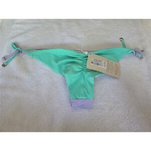 NWT Maria Bonita Phax S Morado Purple Cinched Back Bikini Triangle Bottom 128445